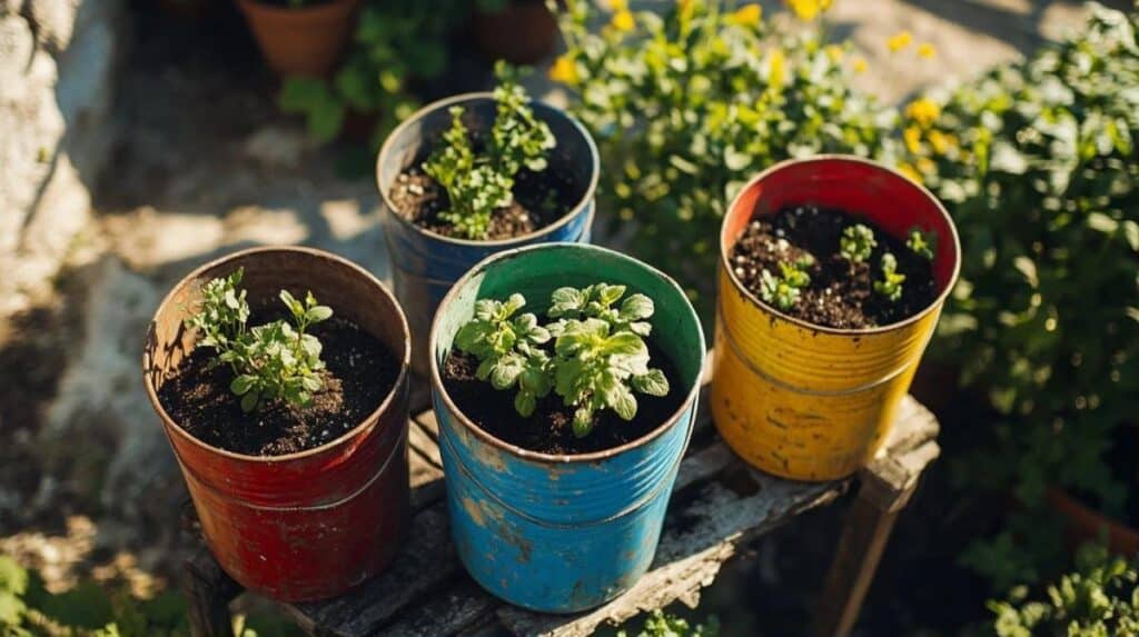 Ce tuto montre comment créer des jardinières auto-arrosantes avec des seaux en plastique récupérés