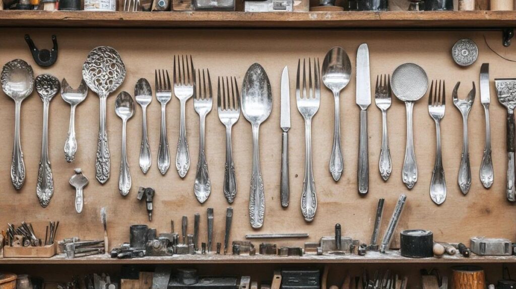 Ce tuto révèle comment fabriquer des appliques murales design avec des couverts en argent de récup