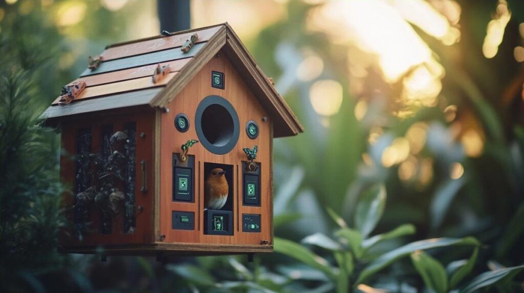 Créer un nichoir ultra-technologique en bois recyclé avec capteurs pour surveiller la biodiversité locale