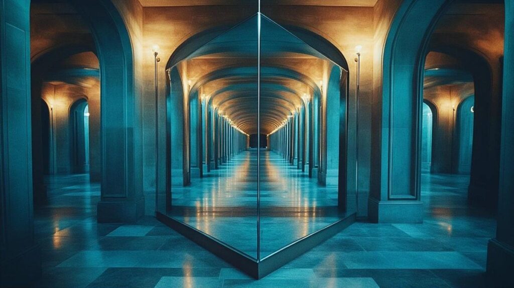 Le miroir sans cadre qui fait croire à une ouverture secrète