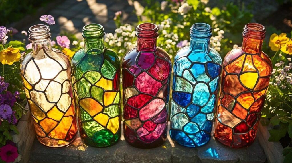 Le tuto secret pour créer des vitraux avec des bouteilles en verre coloré