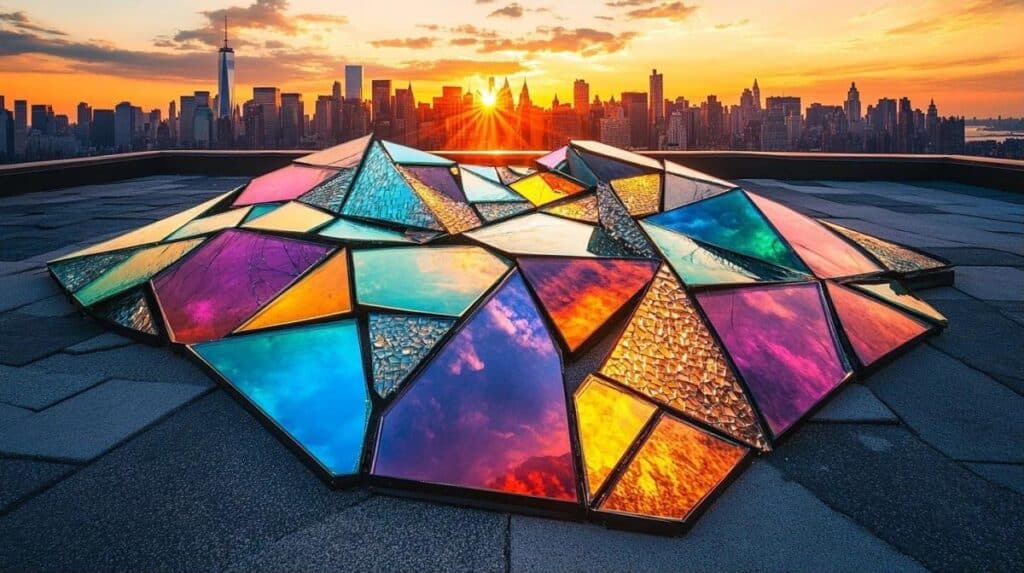 Le tutoriel pour transformer un miroir cassé en objet d’art lumineux et hypnotique