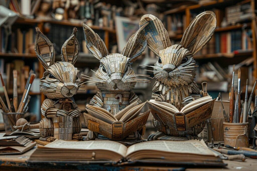 Redonner vie aux vieux livres en sculptures originales