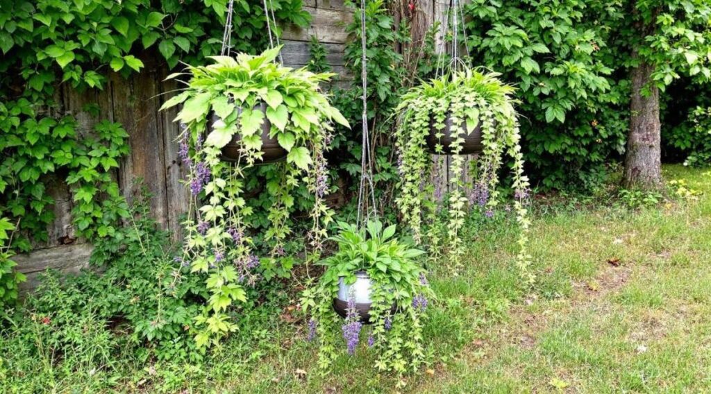 Transformer des pneus en jardinières suspendues résistantes au gel