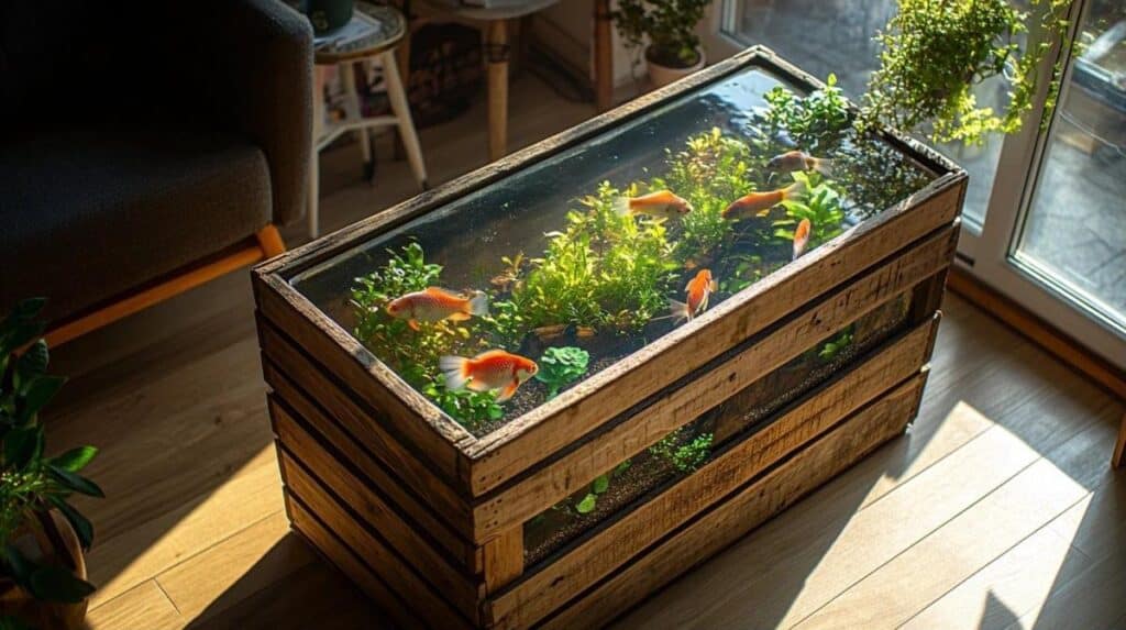 Transformer une vieille caisse en bois en aquarium auto-entretenu, sans filtration ni électricité